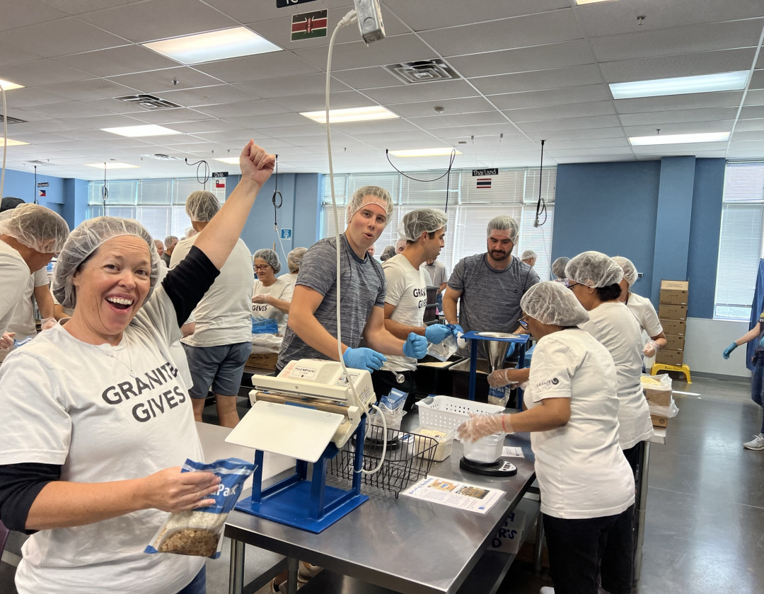 Granite employees volunteer with Granite Gives.
